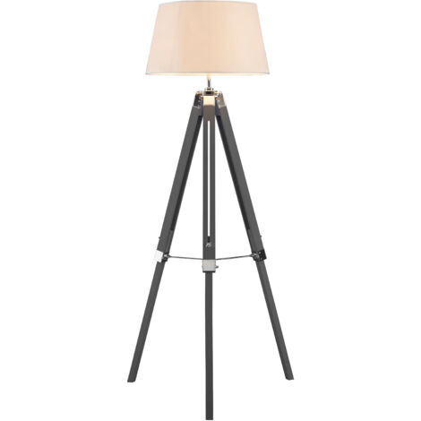 Premier Housewares Floor Lamp Contemporary Floor Lamps For Living Room Reading Light With Tripod Base Grey Metal Standing Lamp 48 x 48 x 144 (1/4)