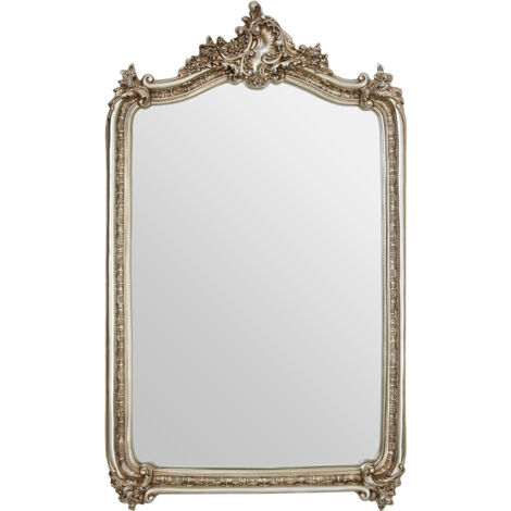 Grand ornate wall mirror for hallways and bedrooms – Rectangular shape – Gold champagne finish – Dimensions W89 x D13 x H150cm – Premier Housewares (1/5)