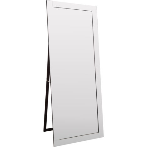 Premier Housewares Vintage Floor Standing White Chic Mirror Rounded And Bevelled Design Floor Mirrors For Bedroom Hallways And Living Room w80 x d3 x h200cm (1/5)
