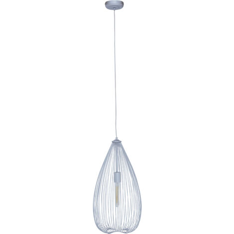 Interiors by Premier Sleek Teardrop Silver Pendant Light, Effortlessly Maintained Down Light Wall, Contemporary Ceiling Light (1/5)