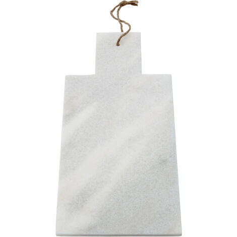 Premier Housewares Rectangular White Marble Paddle Chopping Board Strong Versatile Cutting Board Non-Stick Surface Polished Finish w40 x d18 x h1cm (1/4)