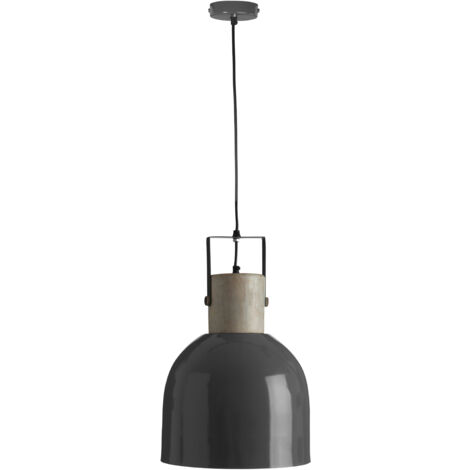 Interiors by Premier Light Grey Pendant Light, Reliable Grey Pendant Light Shade, Easy Installation Ceiling Pendant (1/2)
