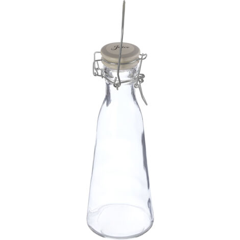 Interiors by Premier Juice Storage Bottle, Personalized Clear Glassware Bottle, Versatile Transparent Drinking Water Bottle