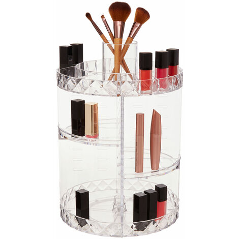 Generic 360 Degree Rotating Cosmetic Brush Holder, Practical And