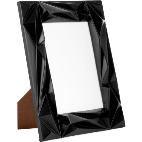 Premier Housewares Black Photo Frame / Frames Geometric Design Picture ...