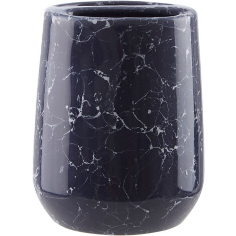 Premier Housewares Toothbrush Holder Marble Black And Grey Electric Toothbrush Holder Durable Bathroom Accessories For Small Bathroom Practical Toothbrush Holders w8 x d8 x h10cm