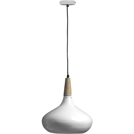 Interiors by Premier White Curved Pendant Light, Reliable Pendant Ceiling Light, Easy Installation Down Light for Home