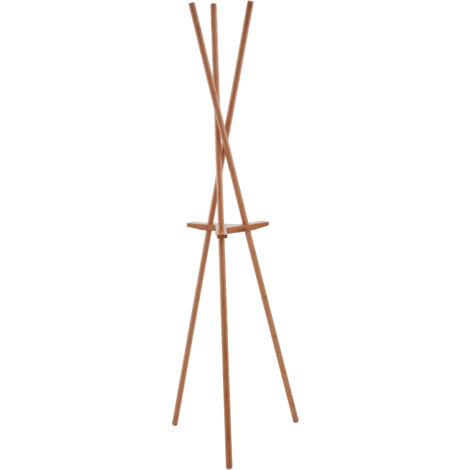 Premier Housewares Coat Stand Bamboo Free Standing Coat Hanger for Hallway Natural Renewable Wood Contemporary Design w52 x d52 x h175cm (1/5)