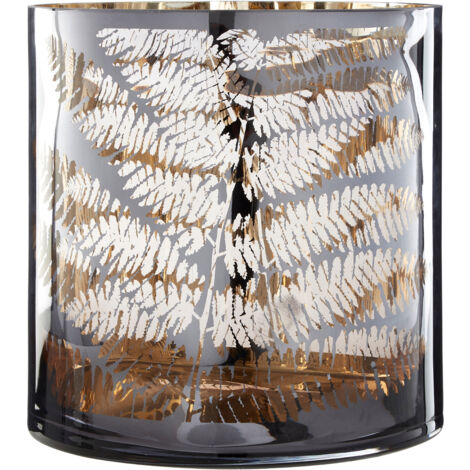 Premier Housewares Clear Finish Large Candle Holder Tealight Holder With Fern Pattern Holders For Bedroom Living Room And Hallways 29 x 29 x 29 (1/5)