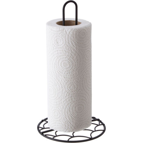 Premier Housewares Deco Matte Black Kitchen Roll Holder Free Standing ...