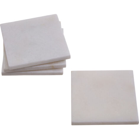 Premier Housewares Set of Four White Marble Square Coasters (1/5)