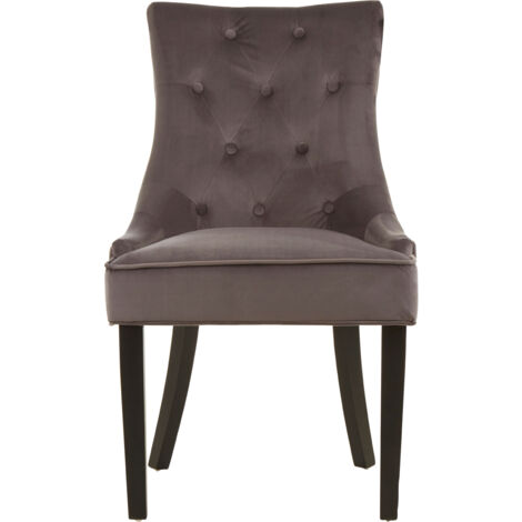 Interiors by Premier Grey Velvet Chair, Enchanting Sleep Chair, Easy to Assemble Borg Chair, Comfy Dining Chair (1/5)