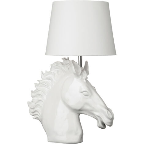 Premier Housewares Caballo White Polyresin Table Lamp (1/3)