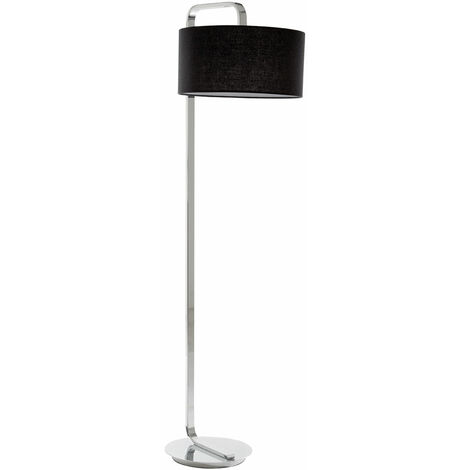 Premier Housewares Leyna Floor Lamp with Black Fabric Shade