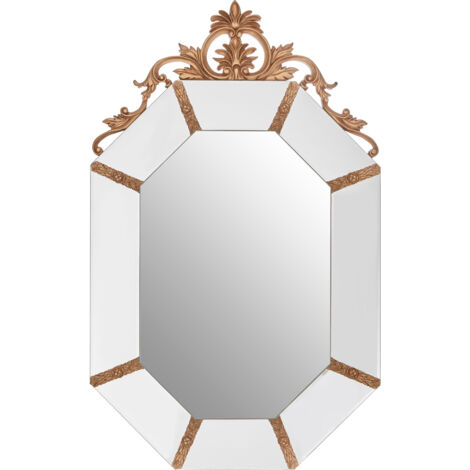 Premier Housewares Wall Mirror with Gold Resin Frame