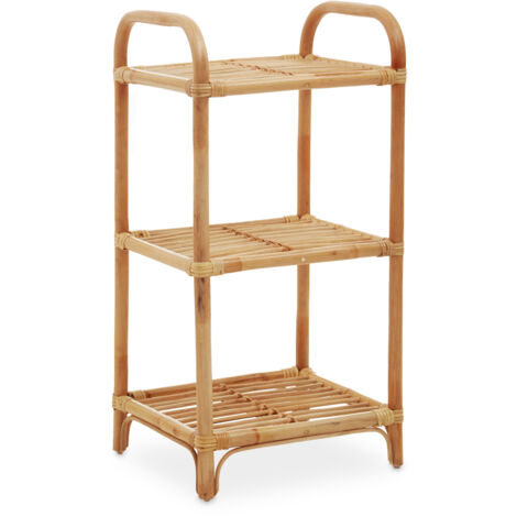 Interiors by Premier Sturdy Natural Rattan Shelf Unit, Durable Shelving Unit, Versatile Industrial Unit, Strong Kitchen Rack (1/5)