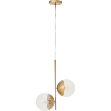 Premier Housewares Revive Gold Finish 2 Shades Pendant Light (1/5)