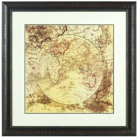 Premier Housewares Framed Vintage Map Wall Art (1/2)