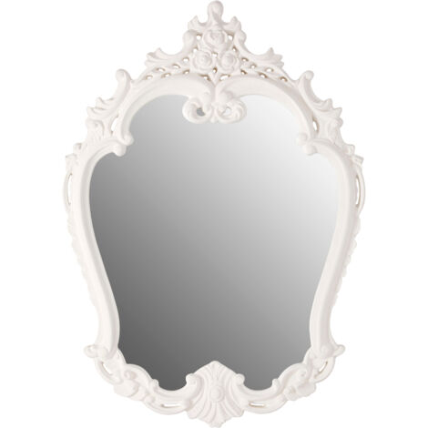 Premier Housewares Antique White Rose Crest Wall Mirror (1/5)