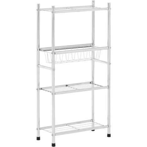 Premier Housewares 4 Tier Shelf Unit with Basket