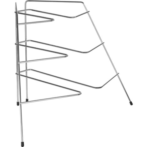 Premier Housewares Chrome Corner Plate Rack