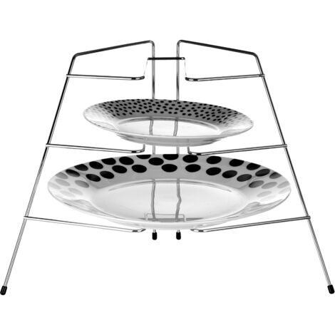 Premier Housewares Chrome Corner Plate Rack