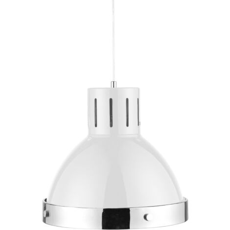 Premier Housewares White and Chrome Pendant Light (1/2)