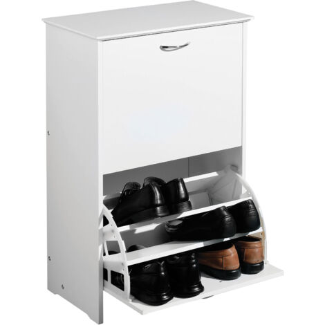 Premier Housewares White Finish Shoe Storage Cupboard (1/5)