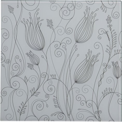 Premier Housewares Tulip White Frame Glass Print