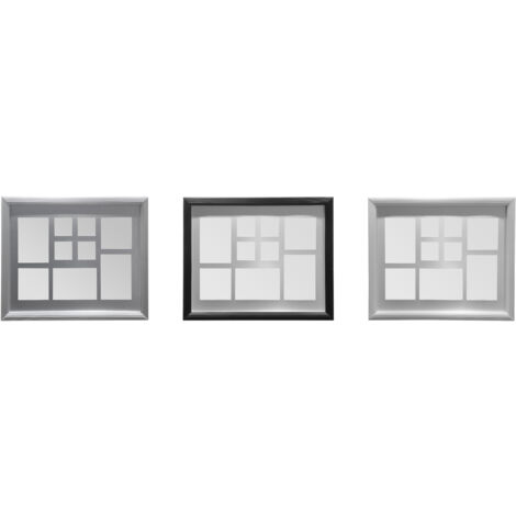 Premier Housewares Silver 9 Photo Multi Photo Frame
