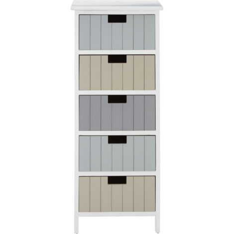 Premier Housewares New England White 5 Drawers Chest