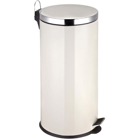 Premier Housewares Cream Pedal Bin - 30Ltr