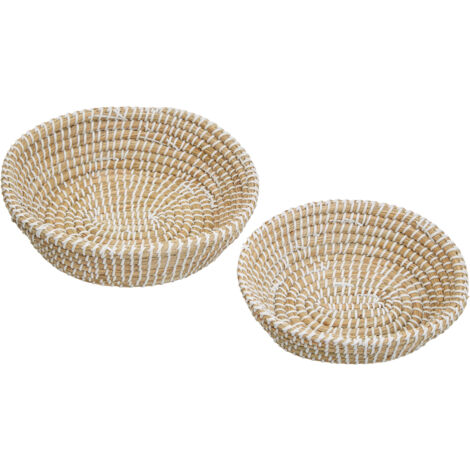 Premier Housewares Set of Two Baskets with White Detail (1/5)