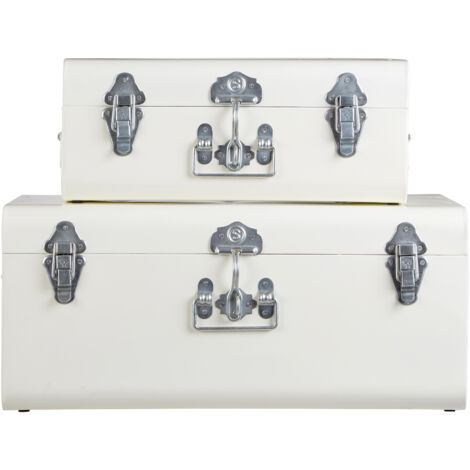Premier Housewares Ivory Storage Trunks - Set of 2