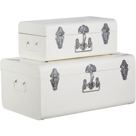 Premier Housewares Ivory Storage Trunks - Set of 2