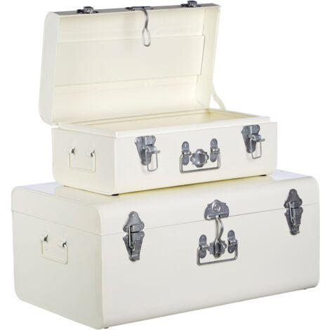 Premier Housewares Ivory Storage Trunks - Set of 2