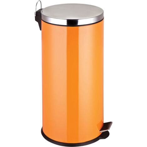 Premier Housewares Orange Pedal Bin - 30 Ltr (1/3)