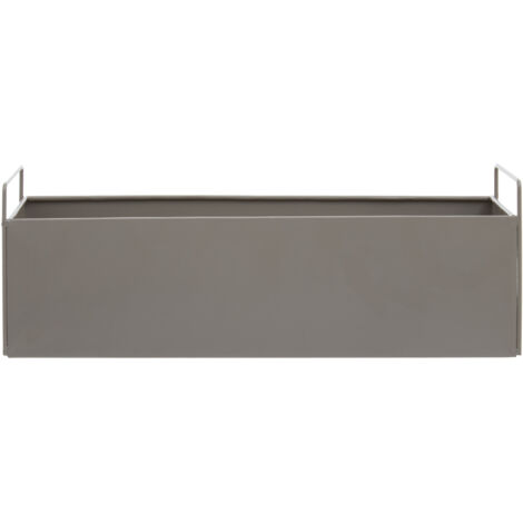 Interiors by Premier Iron Constructed Design Large Grey Plant Box, Minimalist Garden Planter, Versatile Garden Box For Planting