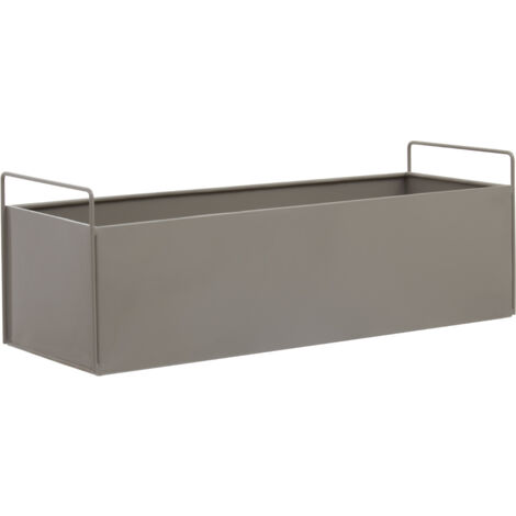 Interiors by Premier Iron Constructed Design Large Grey Plant Box, Minimalist Garden Planter, Versatile Garden Box For Planting