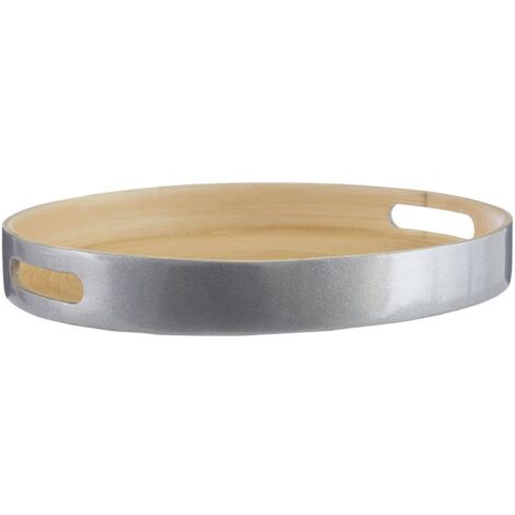 Premier Housewares Kyoto Small Silver Tray with Side Handles (1/4)