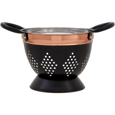 Premier Housewares Prescott Small Charcoal / Copper Colander