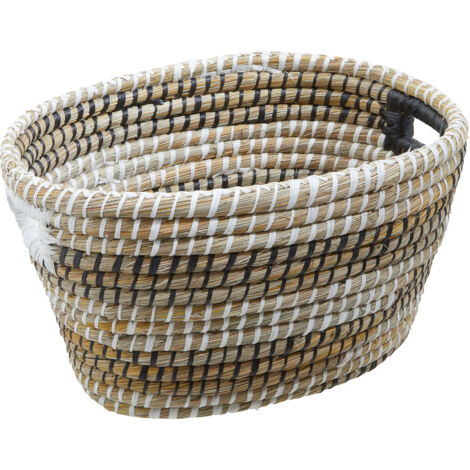 Premier Housewares Set of Three Oval Straw Baskets (1/5)