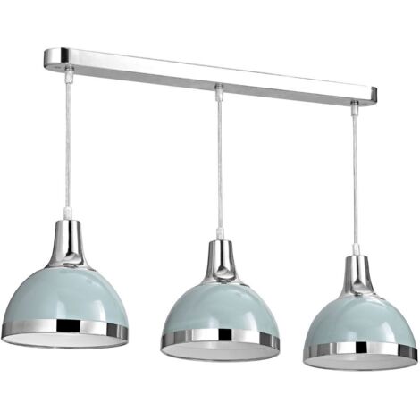 Premier Housewares Vermont 3 Shutter Blue Shades Pendant Light (1/3)