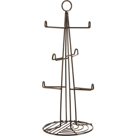 Premier Housewares Vertex Black Nickel Finish 6 Cup Mug Tree (1/4)