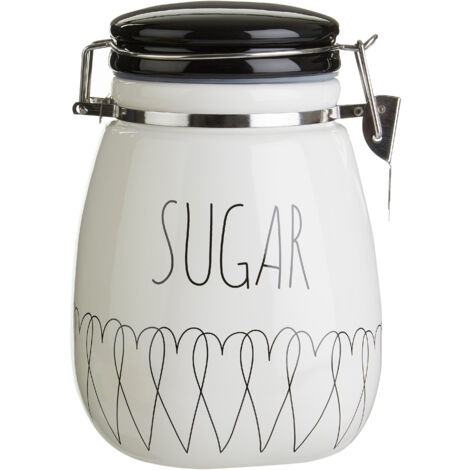Interiors By Premier Functional Design Sugar Canister, Chic Design Dolomite Canister, Durable Canister For Storing Ingredients