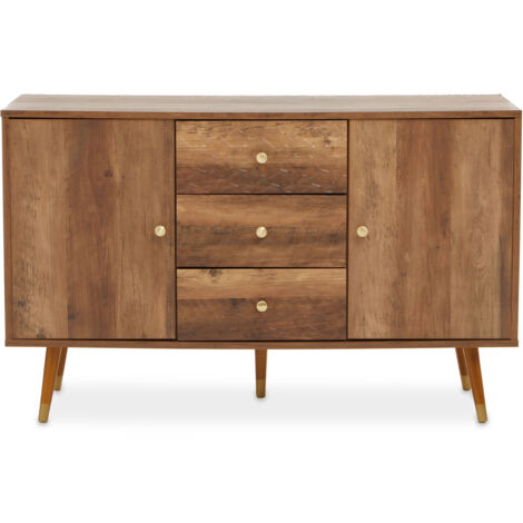 Interiors by Premier Functional Sideboard, Intricate Detailing Two Door Sideboard, Sturdy And Durable Industrial Sideboard