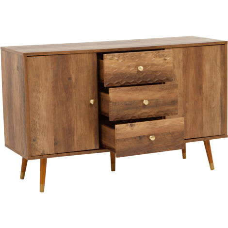 Interiors by Premier Functional Sideboard, Intricate Detailing Two Door Sideboard, Sturdy And Durable Industrial Sideboard