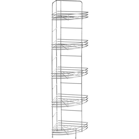 Premier Housewares 5 Tier Chrome Corner Storage Rack (1/5)