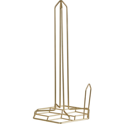 Premier Housewares Vertex Kitchen Roll Holder with Contour Matte Gold Finish (1/4)