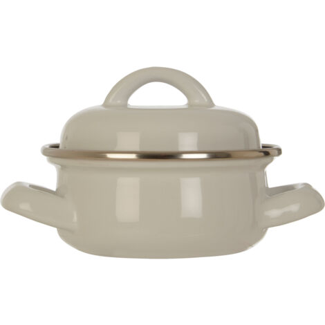 Premier Housewares Porter 10cm Dia White Mini Casserole Dish